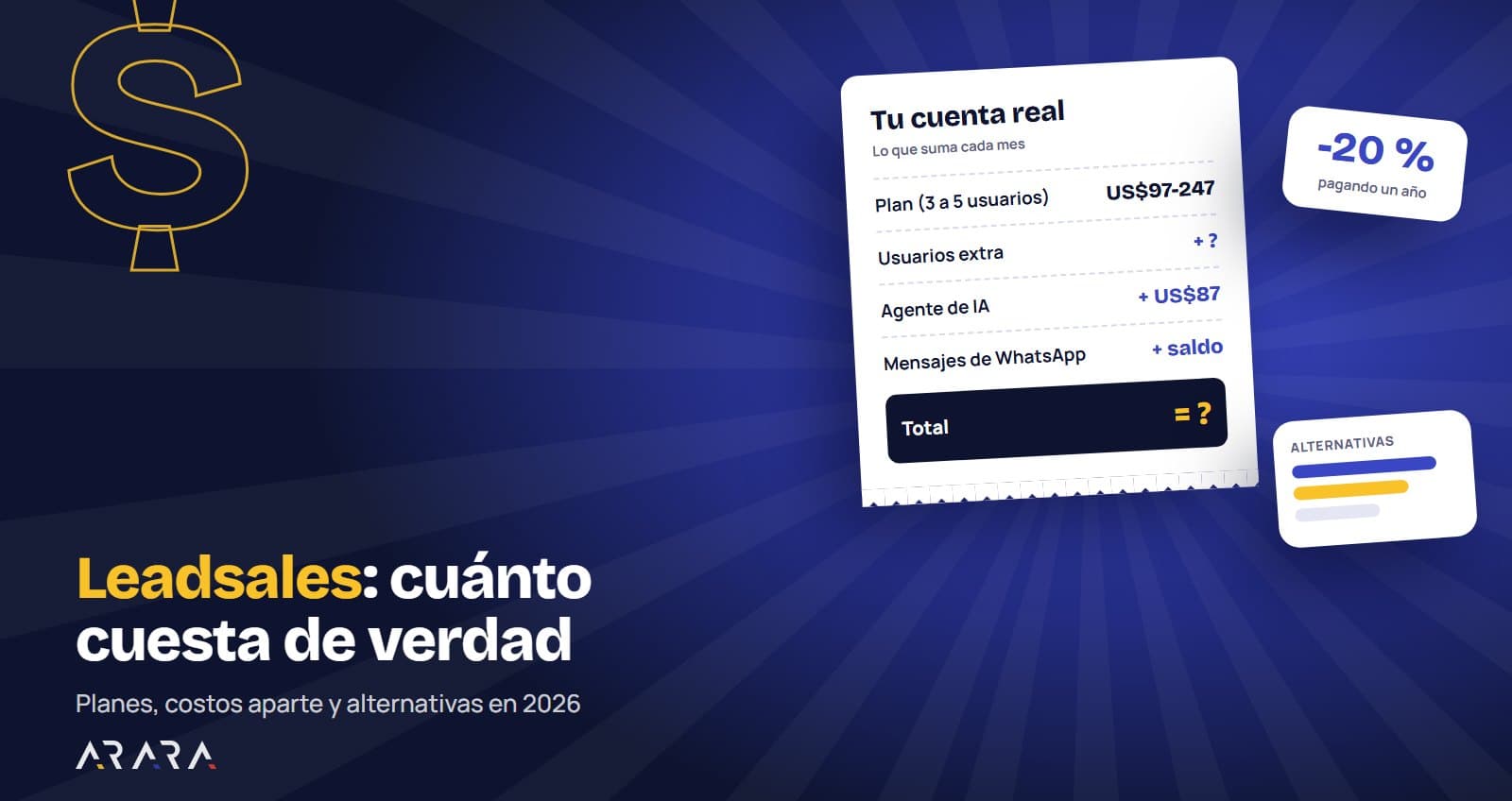 Leadsales precio 2026: planes, costos y alternativas